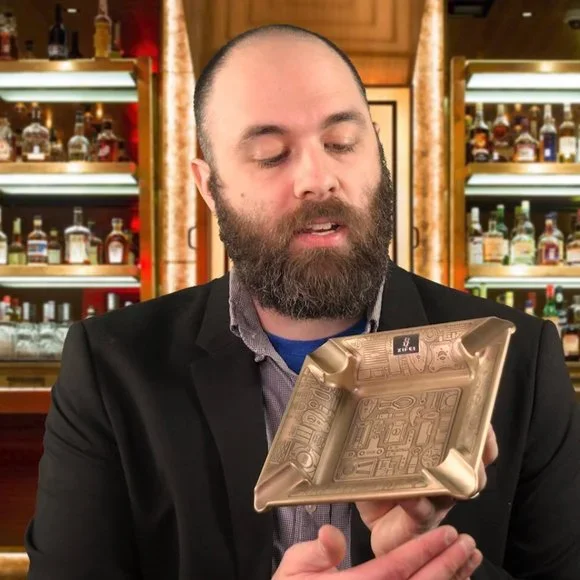 Large metal Alloy Cigar ashtray